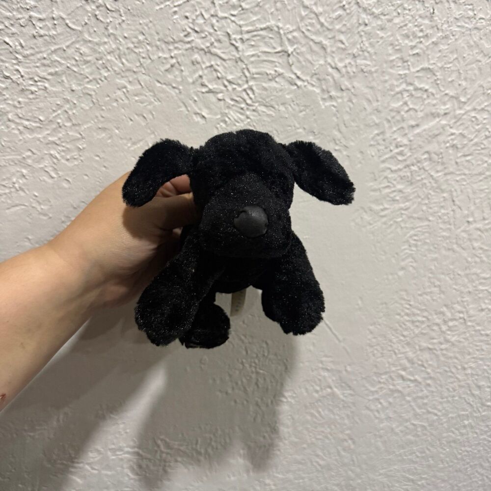 Ganz Webkinz Black Lab Plush NO CODE 8" Stuffed Dog Puppy Toy lil kinz